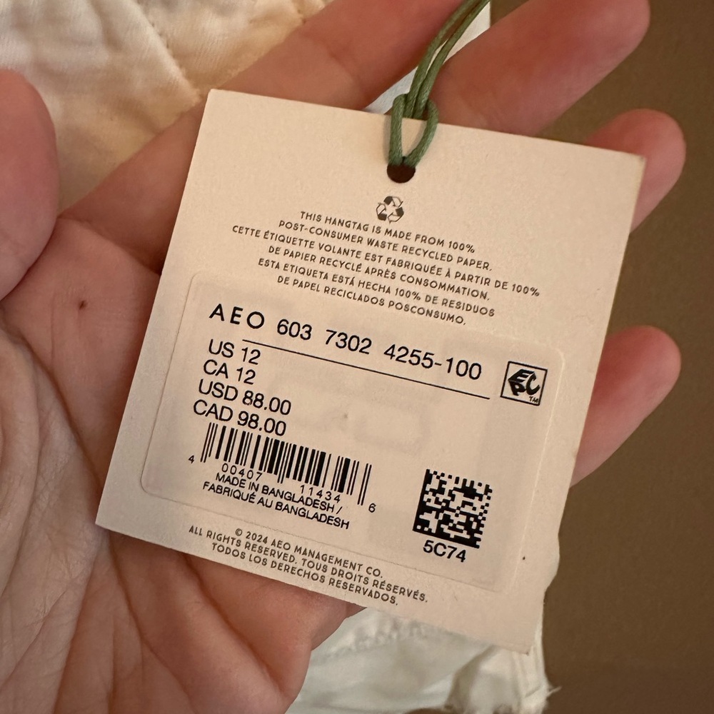 NWT ✨ AE77 Premium Utility Short in White - Picture 10 of 11